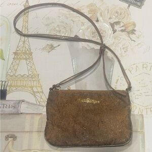 Lily Pulitzer Crossbody Bag with Adjustable Strap. Corkscrew/Gold Color